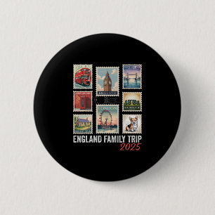 England Family Trip 2025 Postage Stamp London Eye 6 Cm Round Badge
