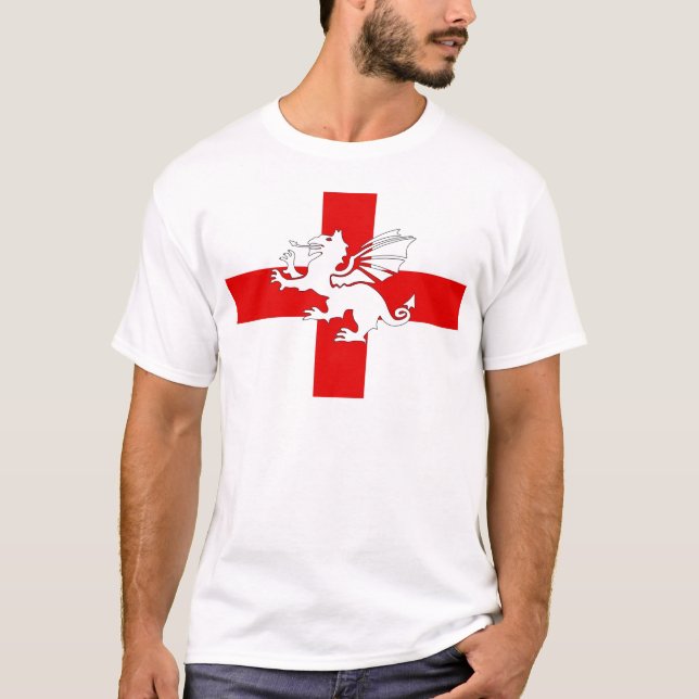 England Flag and Dragon T-Shirt (Front)
