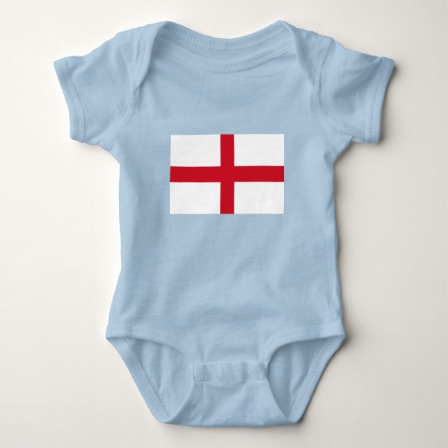 England Flag Baby Bodysuit (Front)