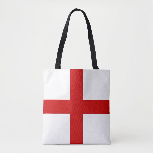 England Flag Button Tote Bag (Front)