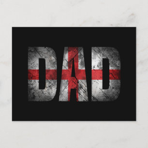 England Flag Dad Shirt Vintage Design Fathers Day  Postcard