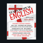 England Flag, English Language Course Advertising Flyer<br><div class="desc">England Flag,  English Language Course Advertising Flyers By The Business Card Store.</div>