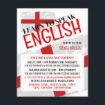 England Flag, English Language Course Advertising Flyer<br><div class="desc">England Flag,  English Language Course Advertising Flyers By The Business Card Store.</div>