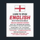 England Flag, English Language Course Advertising Flyer<br><div class="desc">England Flag,  English Language Course Advertising Flyers By The Business Card Store.</div>
