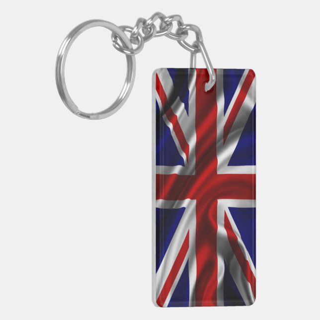 England Flag Fabric Key Ring (Front Left)