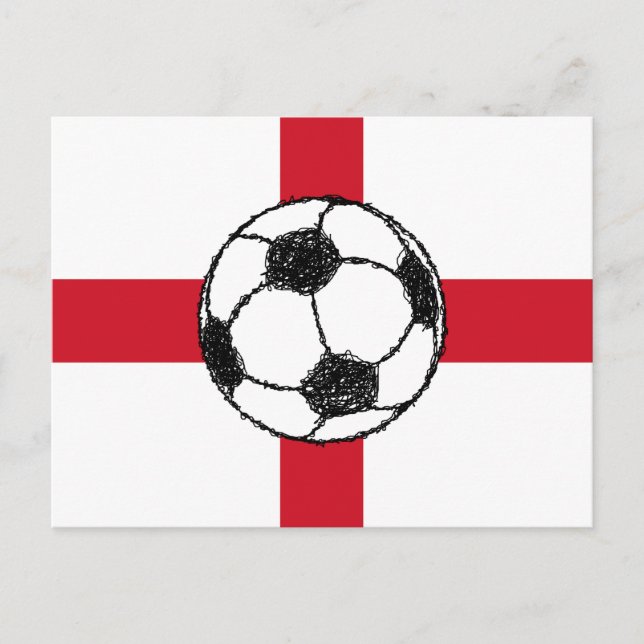 England Flag | Football Ball Postcard (Front)