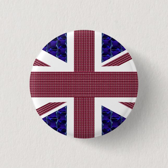 England Flag, Great Britain Flag 3 Cm Round Badge (Front)