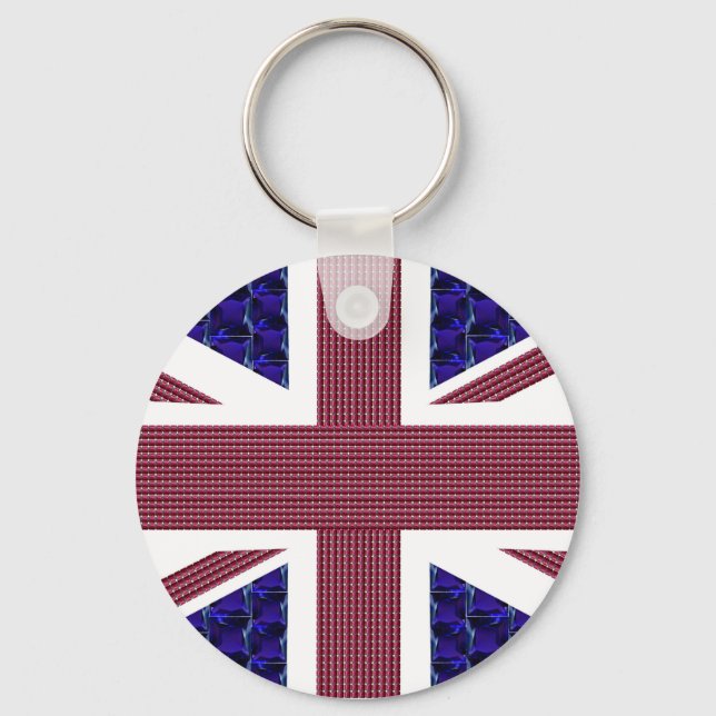 England Flag, Great Britain Flag Key Ring (Front)
