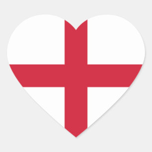 England Flag Heart Sticker