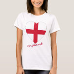 England Flag Heart T-Shirt<br><div class="desc">The flag of England (St. George's Cross) rendered on a heart to show your love for the old country. Use the customise it button to add the text of your choice! When selecting this item on clothing, please be aware any white parts may not appear as white on lighter fabrics...</div>