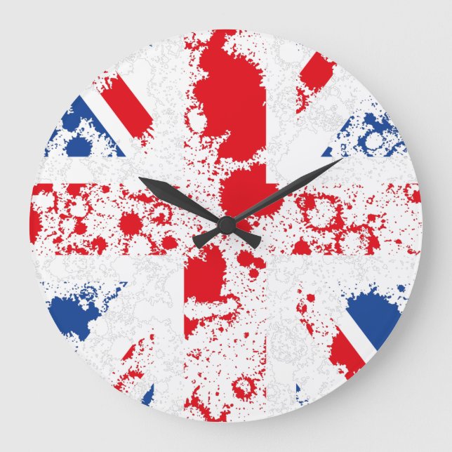 ENGLAND FLAG KCALIMA effect by Masanser Large Clock (Front)
