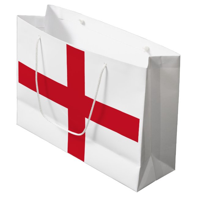 England Flag Large Gift Bag (Front Angled)
