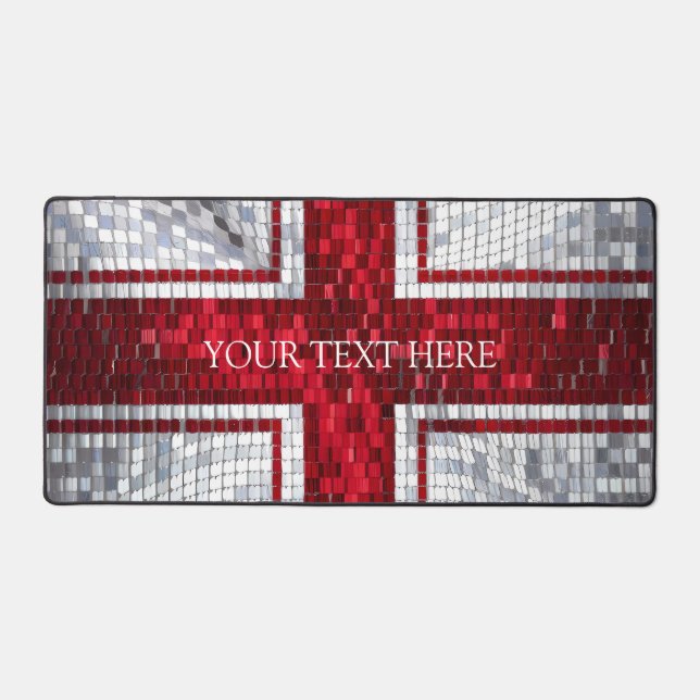 England Flag Mosaic Design Desk Mat (Front)