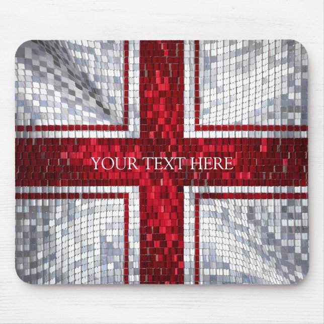 England Flag Mosaic Design Mouse Pad (Front)