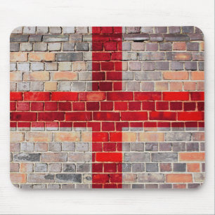 England flag on a brick wall mouse pad