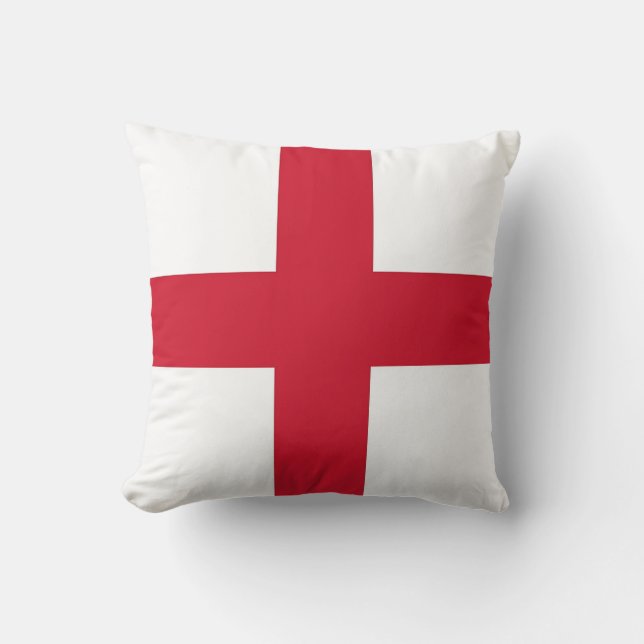 England Flag on American MoJo Pillow (Front)