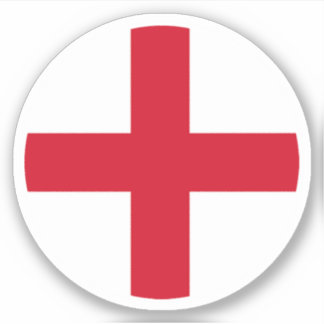 England Flag Round Sticker