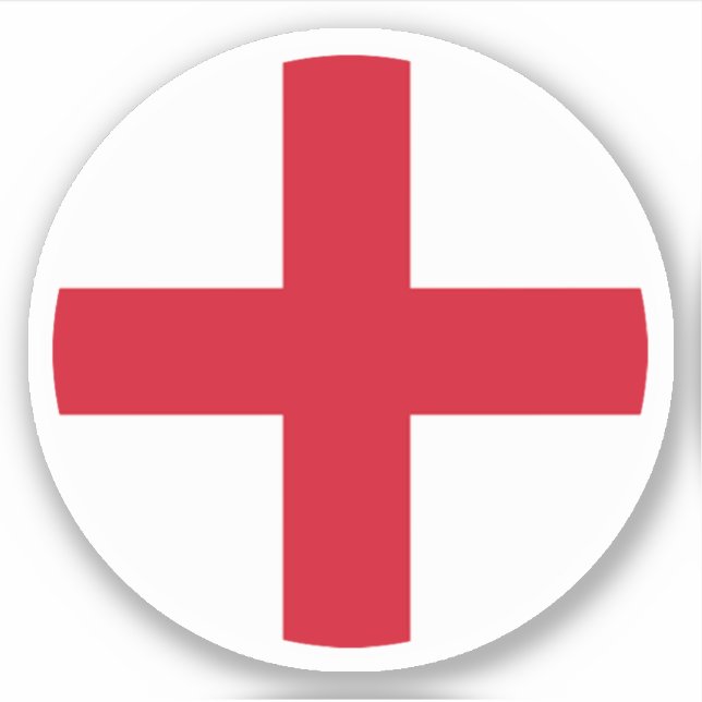 England Flag Round Sticker (Front)
