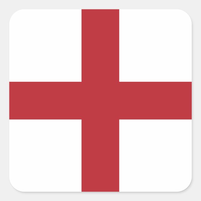 England flag square sticker (Front)