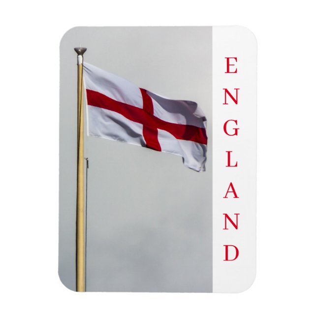 England flag up close fridge magnet (Vertical)