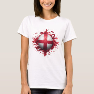 England flag with football T-Shirt