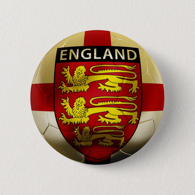 England Football 6 Cm Round Badge (Front)