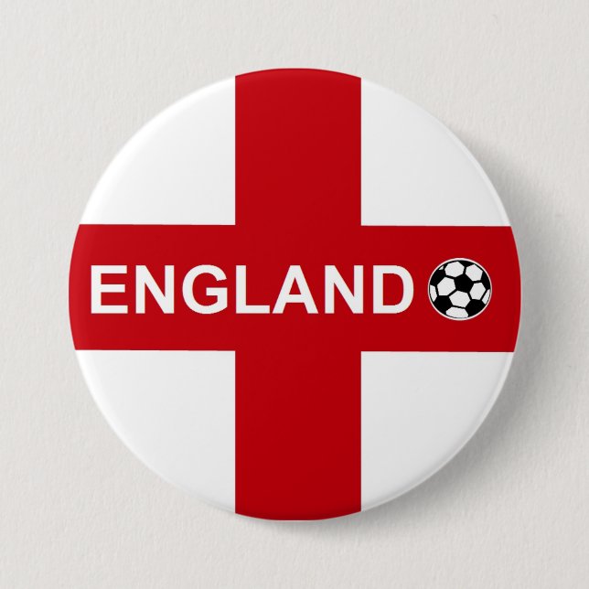 England Football 7.5 Cm Round Badge (Front)