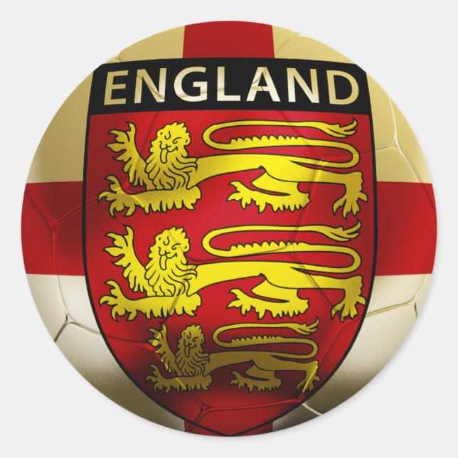 England Football Classic Round Sticker (Front)