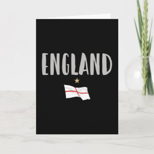 England Football Fan Shirt English Flag Card