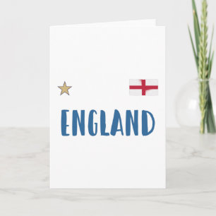 England Football Fan Shirt English Flag Card