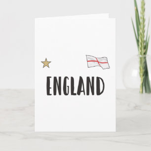 England Football Fan Shirt English Flag Card