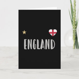 England Football Fan Shirt English Flag Card