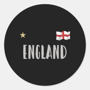 England Football Fan Shirt English Flag Classic Round Sticker
