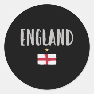England Football Fan Shirt English Flag Classic Round Sticker