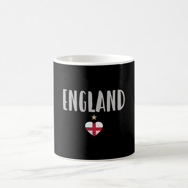 England Football Fan Shirt English Flag Coffee Mug (Center)