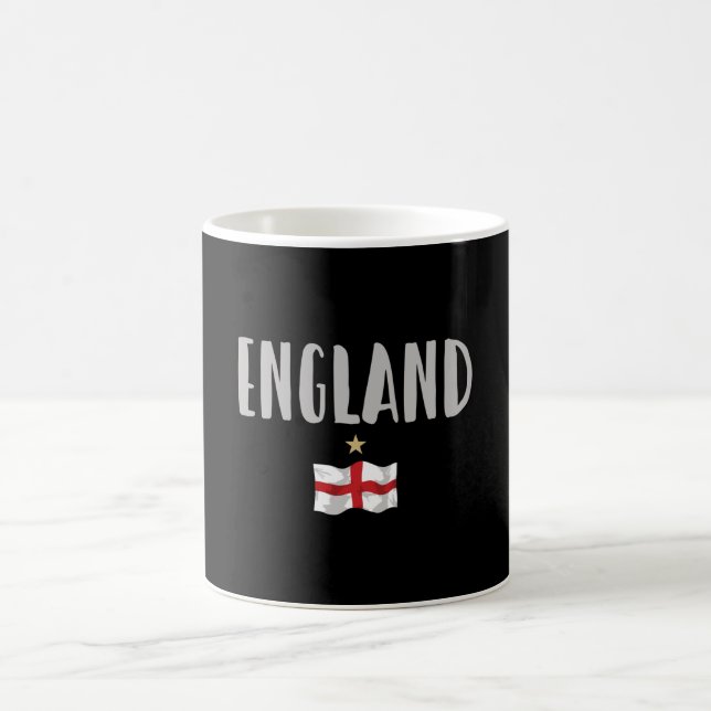 England Football Fan Shirt English Flag Coffee Mug (Center)