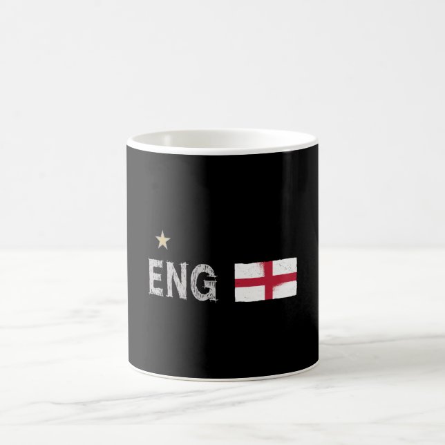 England Football Fan Shirt English Flag Coffee Mug (Center)