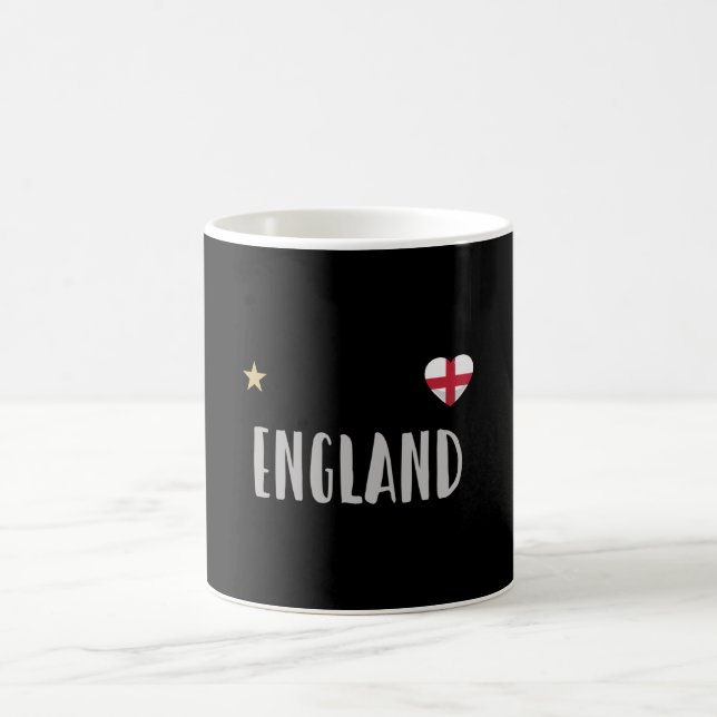 England Football Fan Shirt English Flag Coffee Mug (Center)