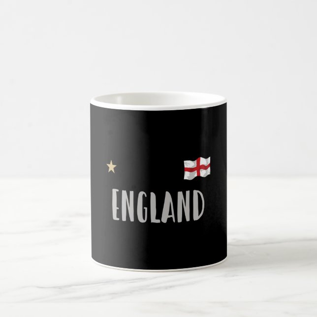 England Football Fan Shirt English Flag Coffee Mug (Center)