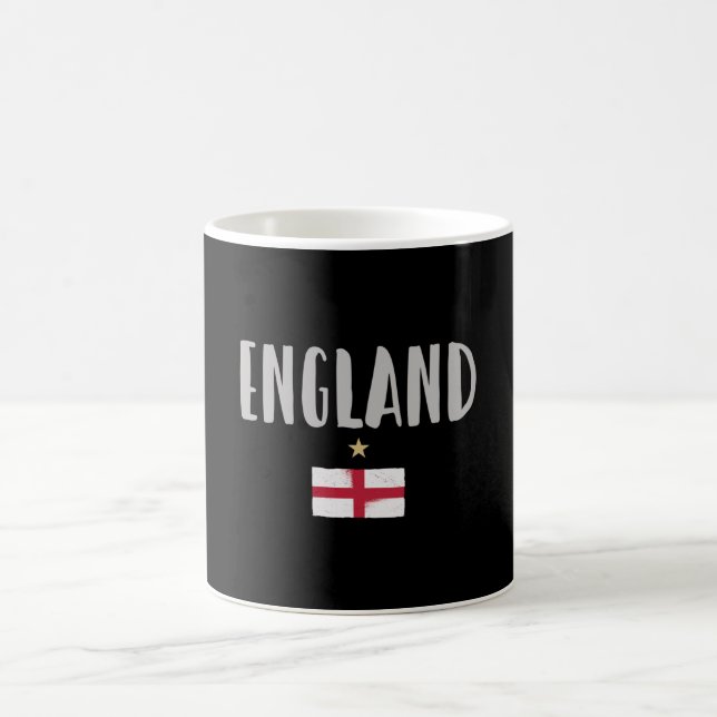 England Football Fan Shirt English Flag Coffee Mug (Center)
