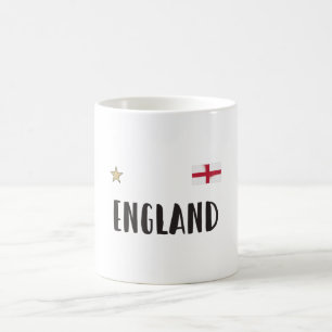 England Football Fan Shirt English Flag Coffee Mug
