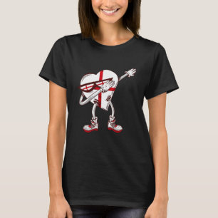 England Heart Dabbing St George's Cross English Ro T-Shirt