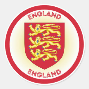England Heritage Emblem Classic Round Sticker