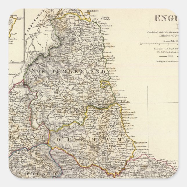 England I Square Sticker (Front)