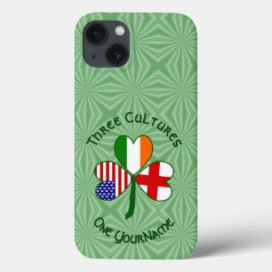 England Ireland USA Shamrock Flag Personalised  iPhone 13 Case