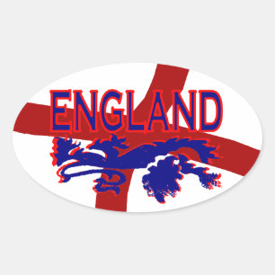 England Lion Roar St George  Oval sticker