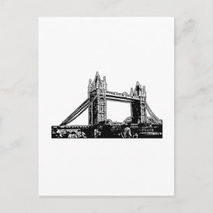 England London Bridge Black White The MUSEUM Zazzl Postcard