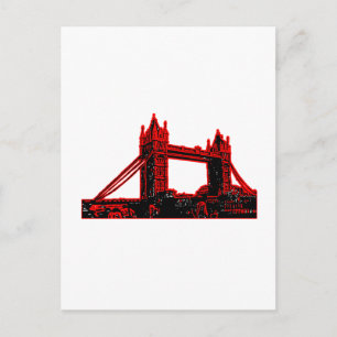 England London Bridge Red Black 3 The MUSEUM Zazzl Postcard