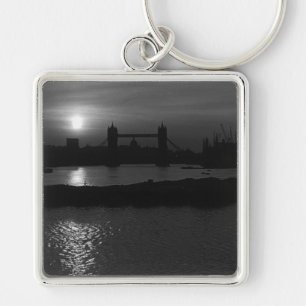 England London sunset Tower Bridge 1970 Key Ring