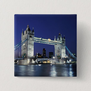 England, London, Tower Bridge 3 15 Cm Square Badge